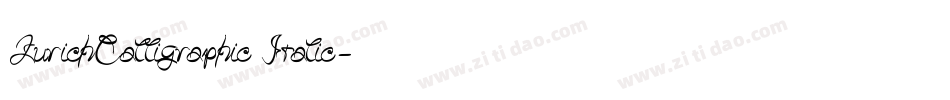 ZurichCalligraphic Italic字体转换